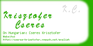 krisztofer cseres business card